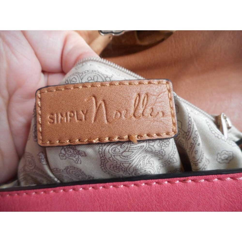Simply Noelle pink Leather like Handbag Purse twist lock close - Picture 6 of 10
